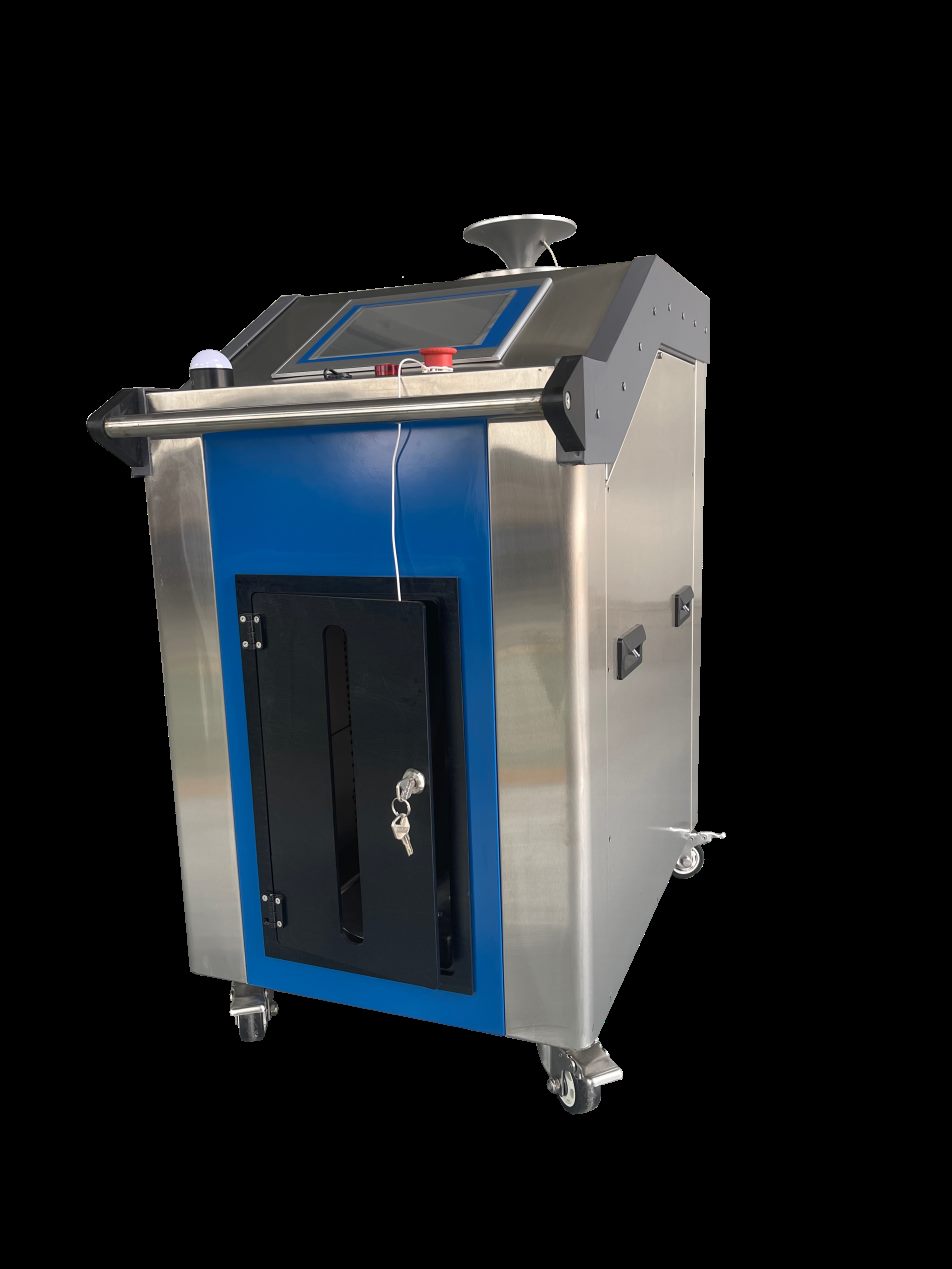 Mobile VHP room sterilizer side profile with casters
